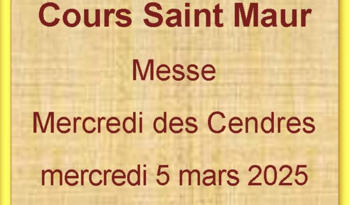 Messe des Cendres du Cours St Maur