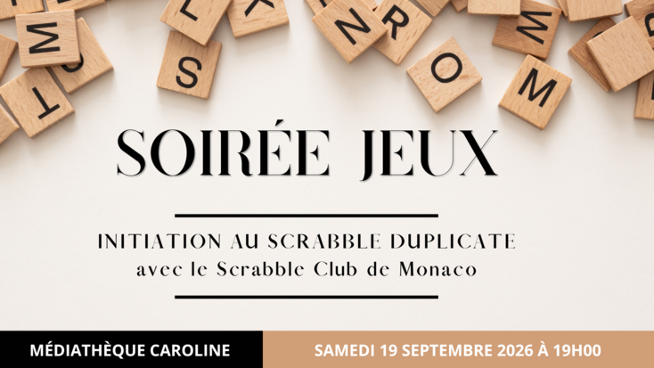 Game Evening – Introduction to Duplicate Scrabble with the Monaco Scrabble Club