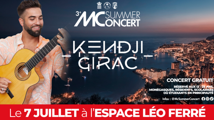 Kendji Girac sur scène à Monaco pour le  3° MC Summer Concert