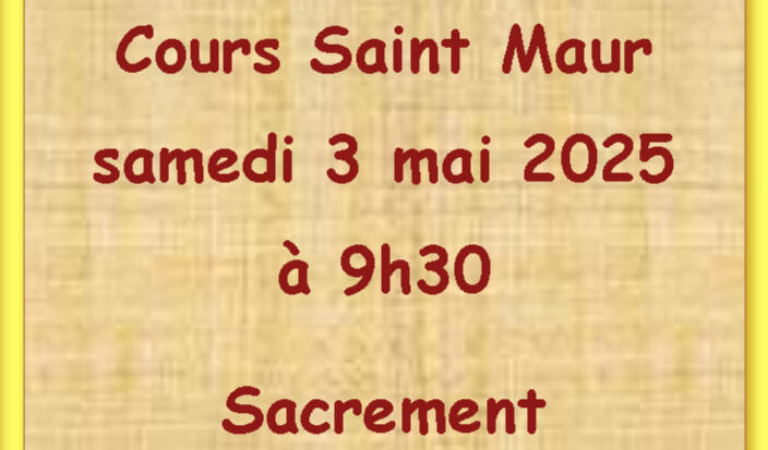 Première Confession, Cours Saint Maur