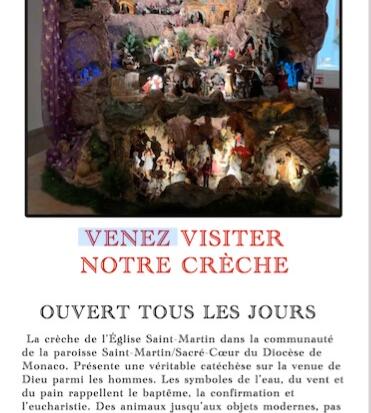Venez voir notre Crèche  dans la chapelle jusqu'au 2 février