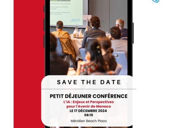 JCE - Petit-déjeuner conférence : "L'IA : Enjeux et Perspectives pour l'Avenir de Monaco"