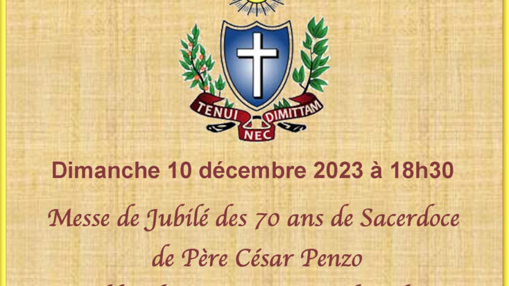 Messe de Jubilé des 70 ans de sacerdoce du Père César Penzo
