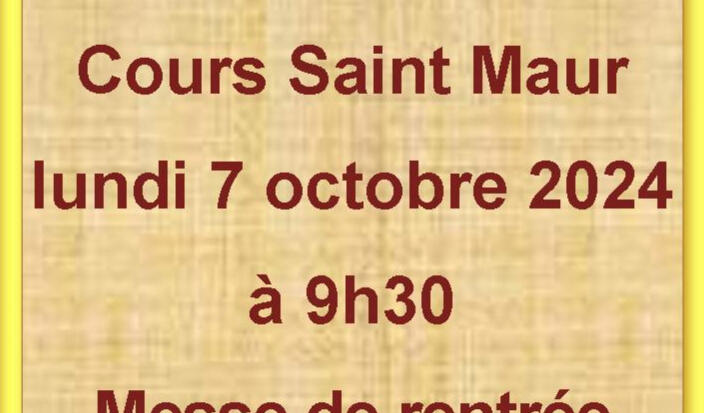 Messe de Rentrée du Cours ST Maur